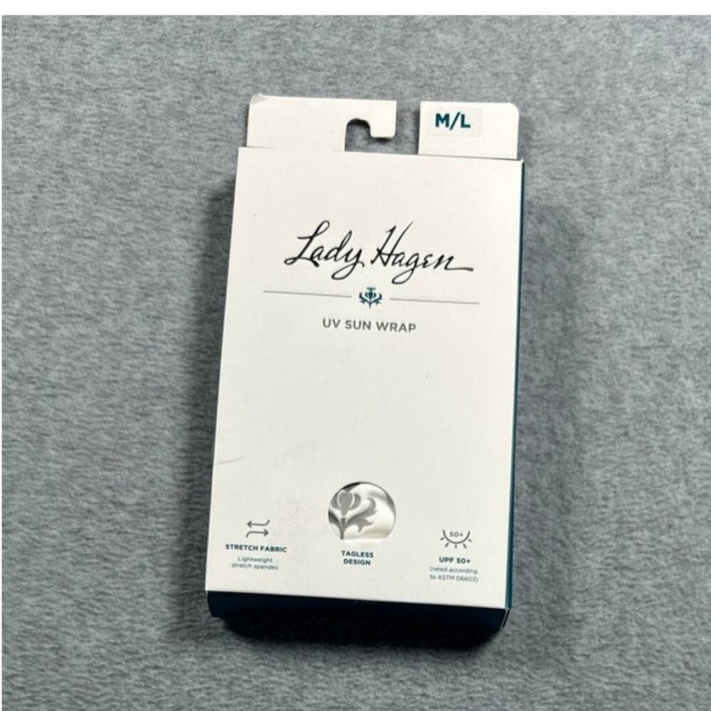 Lady Hagen UPF 50+ Sun Shoulder Bolero Wrap Women's M/L White New In Box